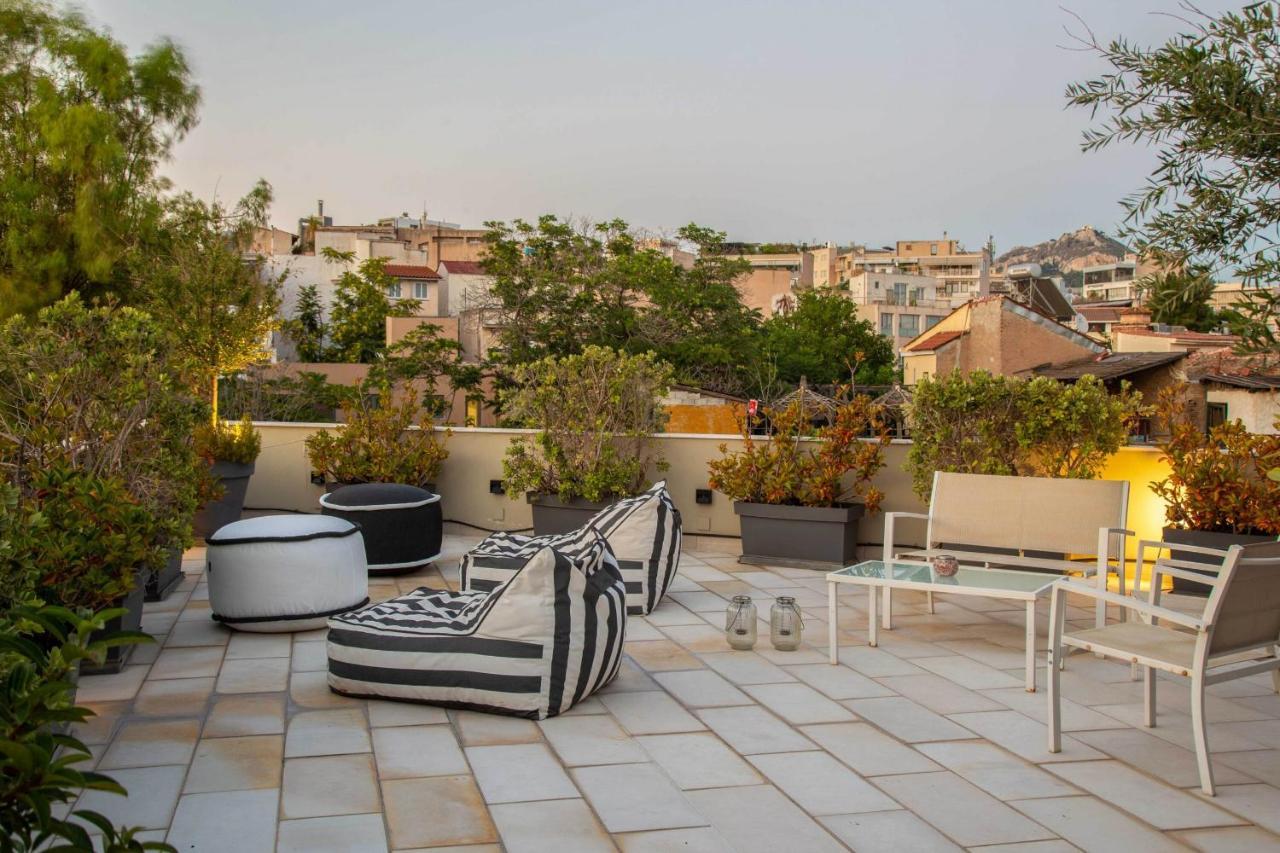 85 Sqm In The Heart Of Athens Shared Rooftop Deck エクステリア 写真